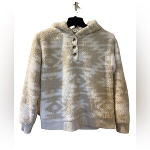 Sonoma Women’s Aztec Shirt With Hoodie Pullover Soft Size: Medium